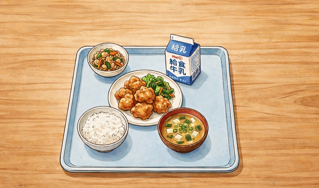 学校の給食の挿絵