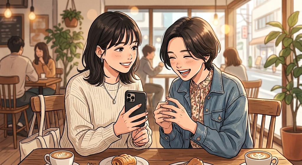 友人にスマホの画面を見せただけなのにの挿絵