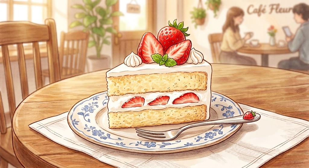 ケーキのフィルムの挿絵